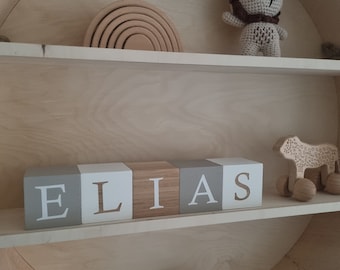 Personalized baby name cube, Wooden cube, Personalized baby gift, Baby room decoration, Baby registry