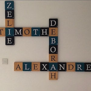 Letra Scrabble, letra gigante, decoración de pared, arte de pared, decoración del hogar, hecho a mano, boda, decoración, diseño, vintage, cumpleaños, regalo,