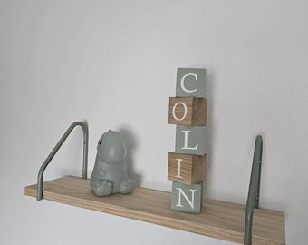 Personalized wooden baby name cube, Baby shower gift, Baby registry, Nursery decor, Gift for expectant mothers, Pregnancy