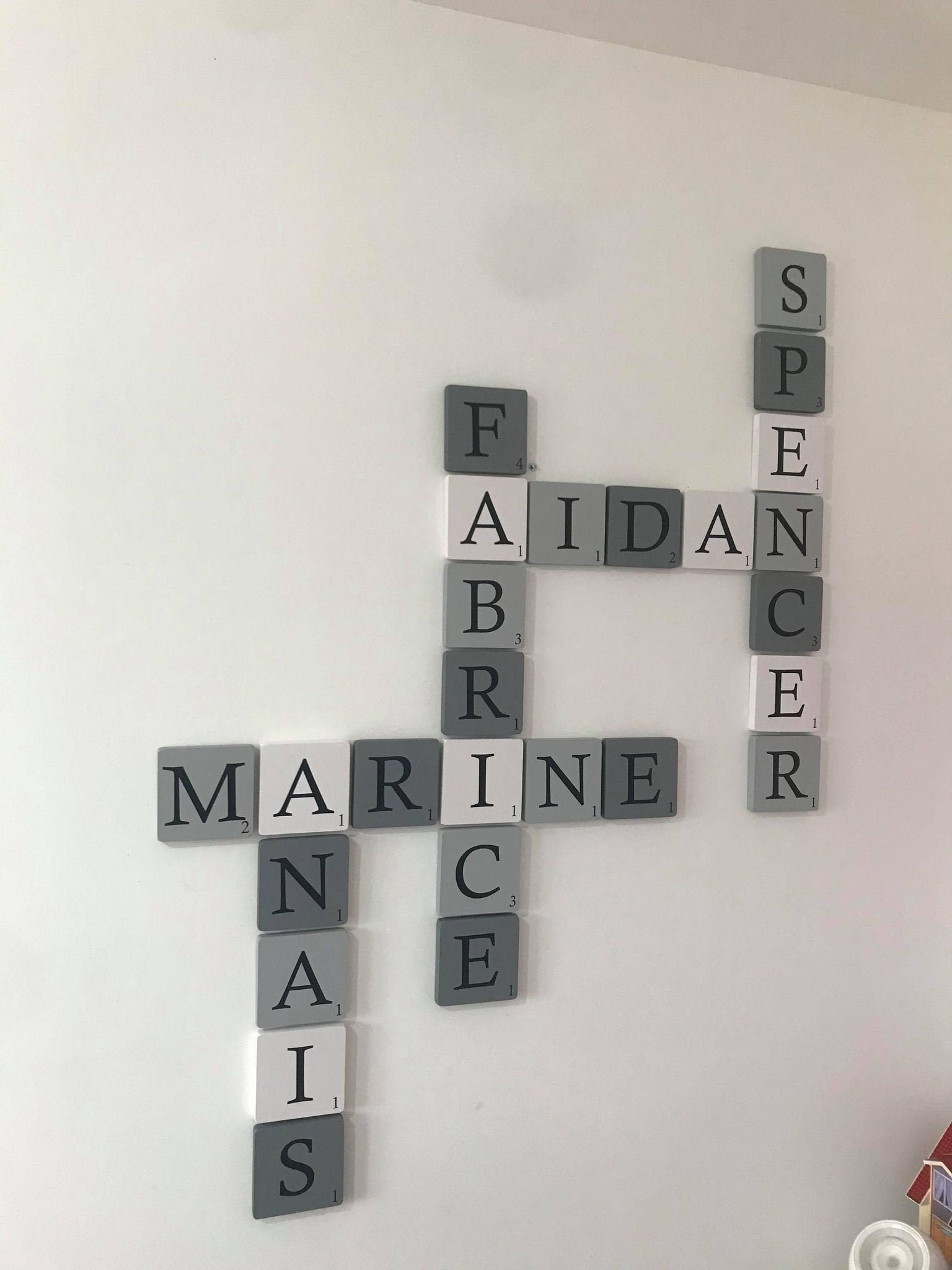 Lettres Scrabble Géantes, en Bois, Décoration Murale, Idée Cadeau, Déco Tendance, Décoration, Maison