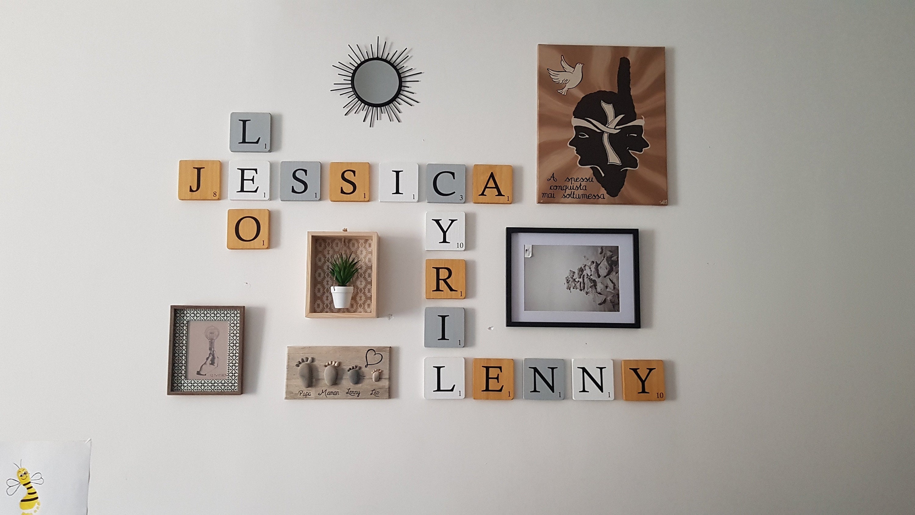 Lettres Scrabble Géantes, en Bois, Décoration Murale, Idée Cadeau, Déco Tendance, Décoration, Maison