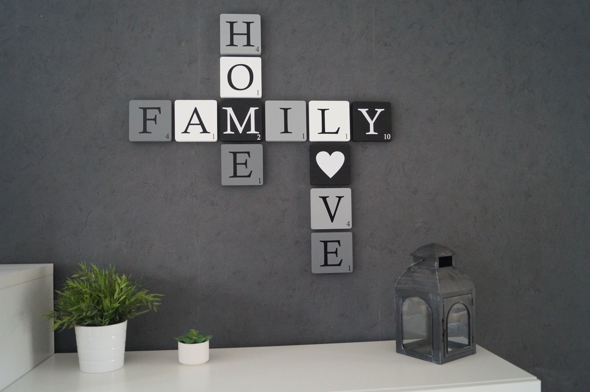 Lettres Scrabble Géantes, en Bois, Décoration Murale, Idée Cadeau, Déco Tendance, Décoration, Rétro,