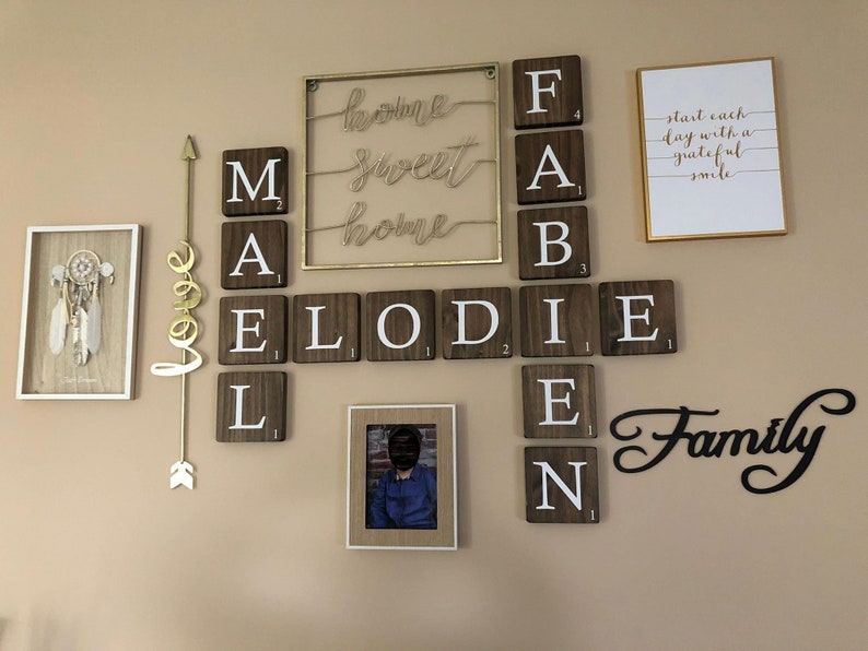 Cartas Gigantes Madera Decoracion De La Pared Idea De Etsy