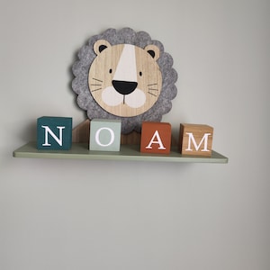Personalized wooden cubes, children&#39;s room decoration, wooden name cubes, baby birth, birth gift, personalized gift, baby, decor