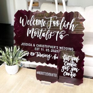 Acrylic Wedding Sign Bundle, SET OF 3-5 Signs, Wedding Sign, Welcome Sign Package, Custom Wedding Signs, Personalized Wedding Decor image 2