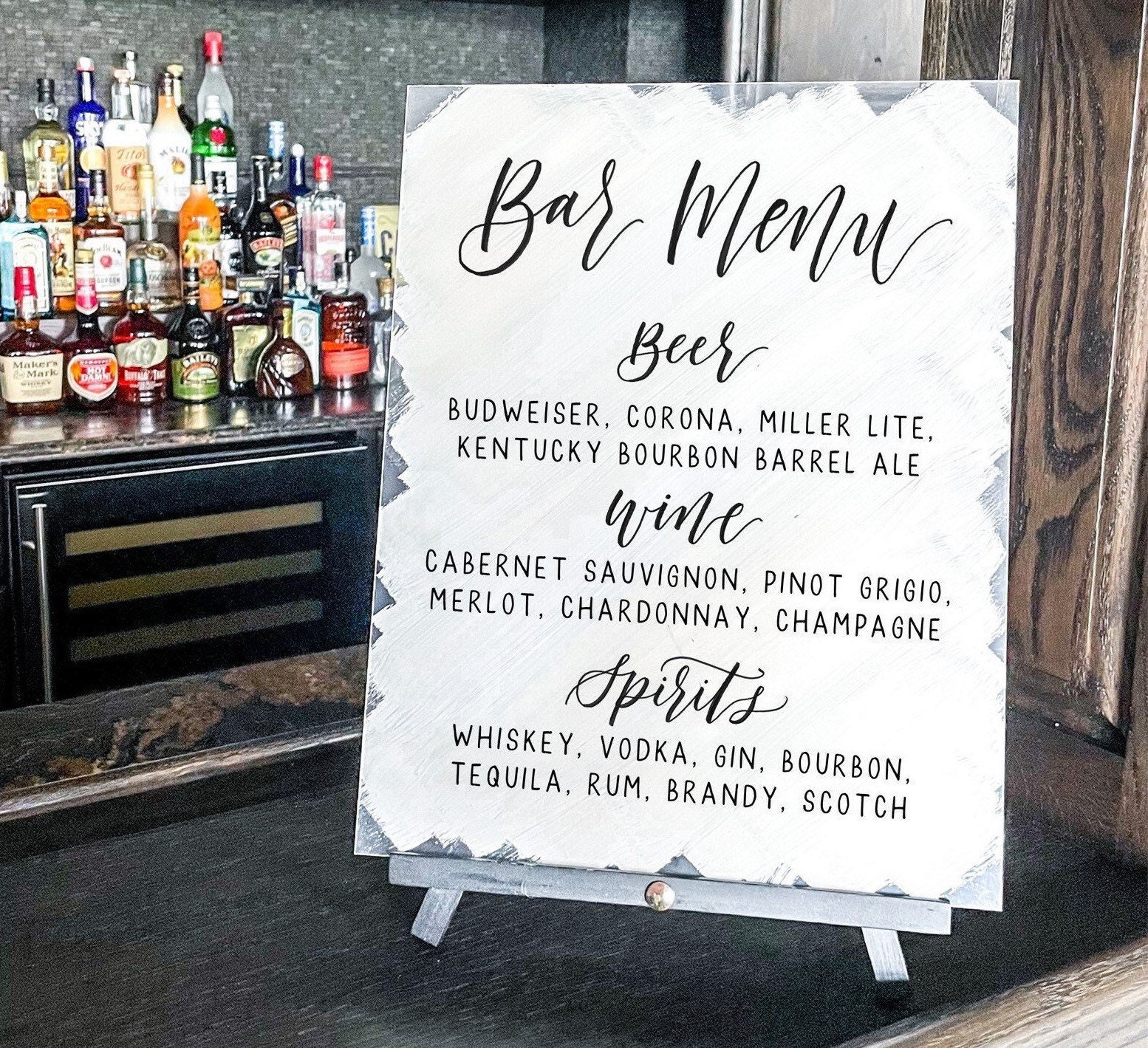 Wedding Bar Sign - Wedding Signage - Acrylic Bar Sign - Custom Wedding ...