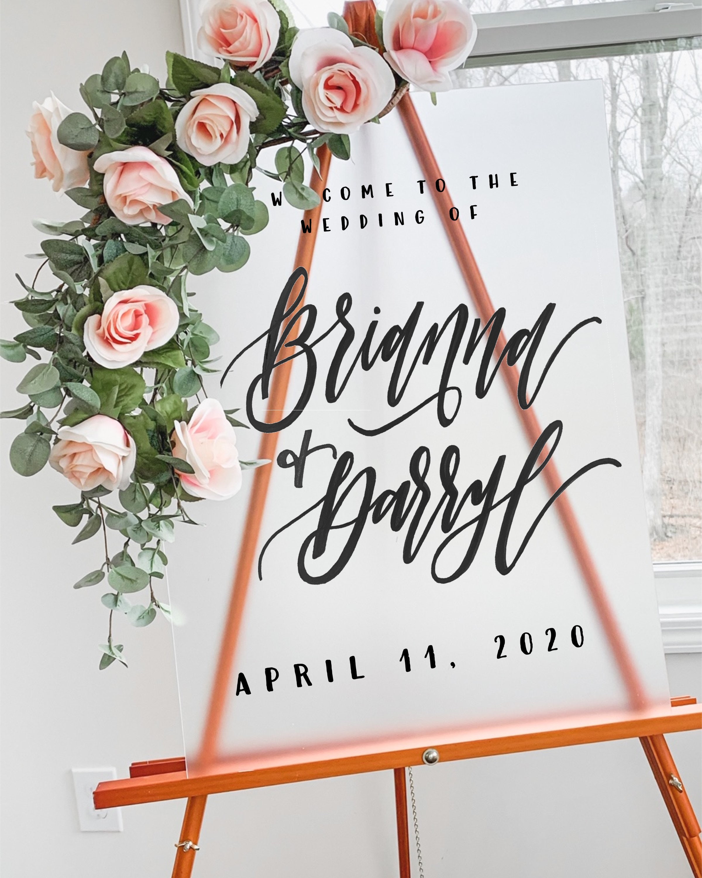 Frosted Acrylic Wedding Sign