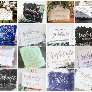 Wedding Welcome Sign Acrylic, Welcome Sign Wedding, Custom Calligraphy Signage, Clear Wedding Ceremony Signs, Welcome Board Sign image 6