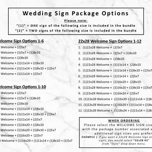 Acrylic Wedding Sign Bundle, SET OF 3-5 Signs, Wedding Sign, Welcome Sign Package, Custom Wedding Signs, Personalized Wedding Decor image 9