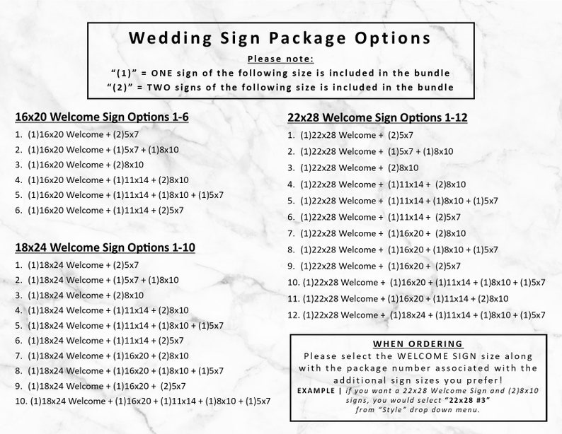 Acrylic Wedding Sign Bundle, SET OF 3-5 Signs, Wedding Sign, Welcome Sign Package, Custom Wedding Signs, Personalized Wedding Decor image 9