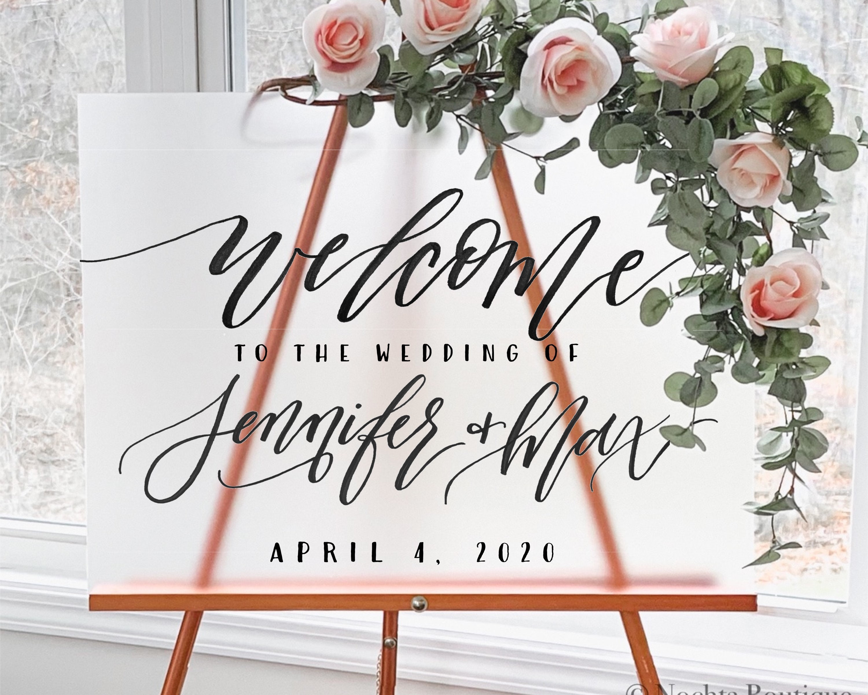 Frosted Acrylic Wedding Sign