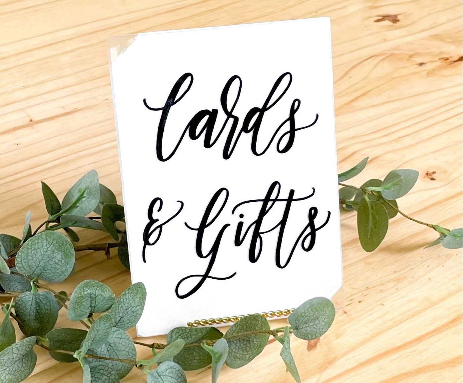 Cards & Gifts Table Wedding Sign Acrylic Wedding Sign Etsy