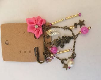 Strawberries and cream kilt pin brooch