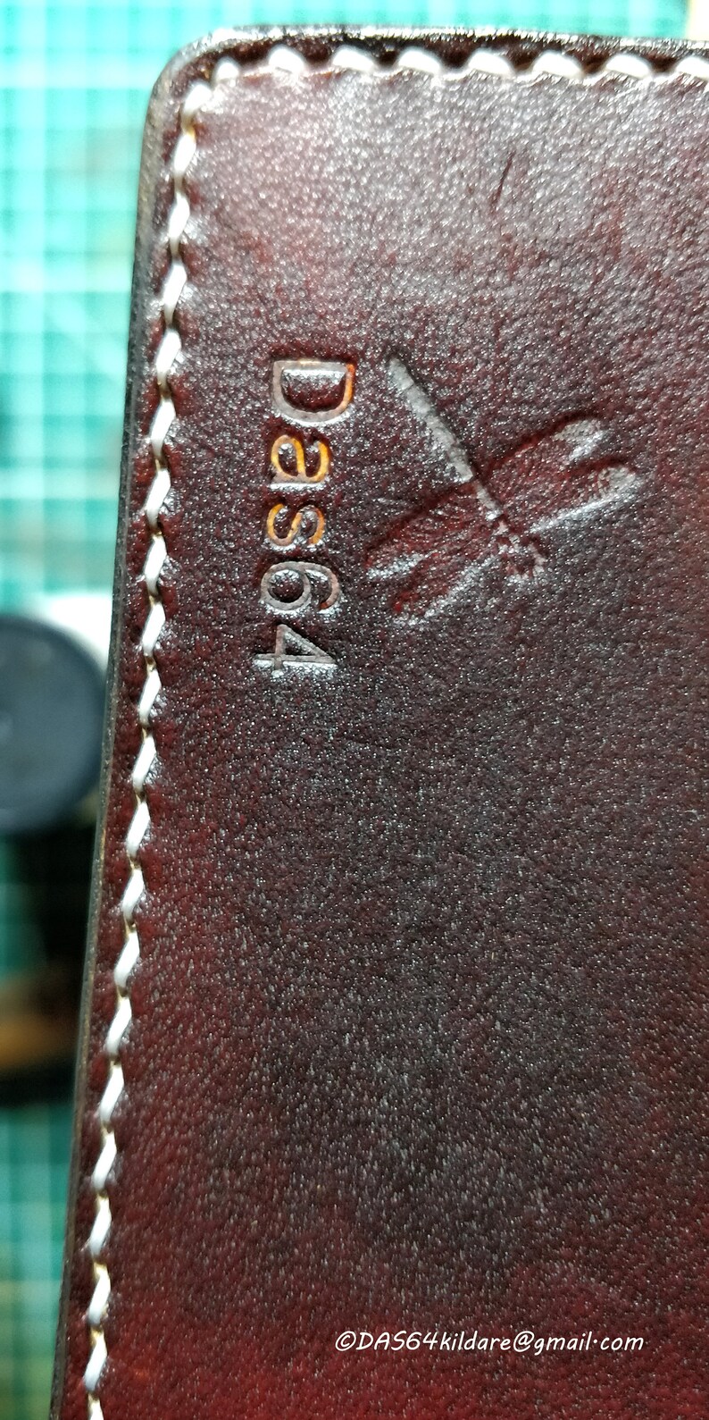 Leather Two Pocket Slip Wallet With Closure for Coins, Notes and Cards