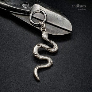 MANASA, Schlange Tier alternative Ohrring, Pirat einzelne Ohrring,unisex Ohrring,Ohrring für Männer, Edelstahl Creolen, Geschenk,Mono Ohrring