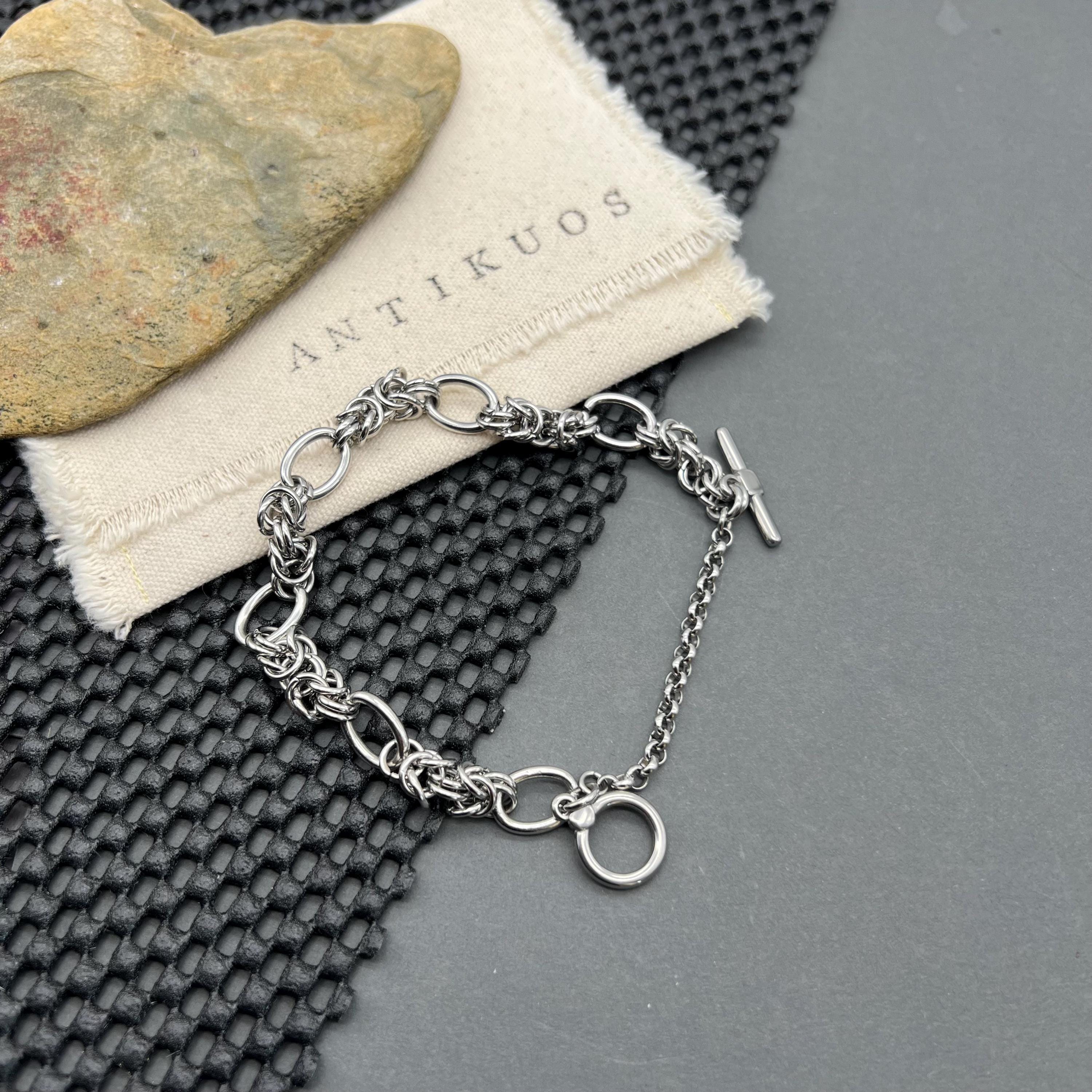 BYZANTINE CHAIN Bracelet • Chainmail Modern Bracelet • 9 Mm