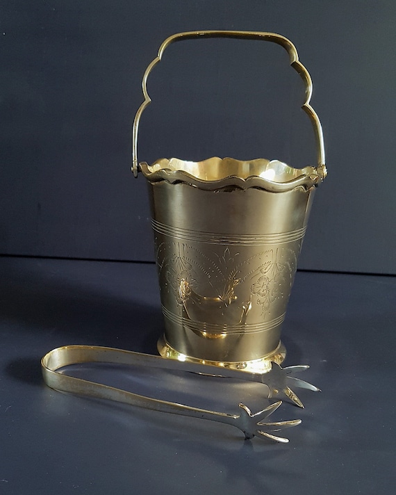 silver ice bucket engraved