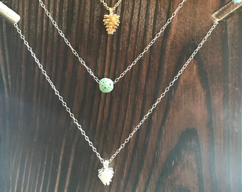 Tiny Pine Cone Necklace