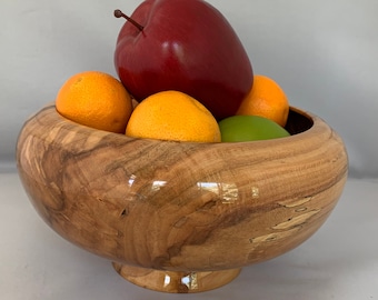 Hand Turned Footed Spalted Centerpiece Bowl