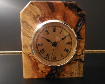 0174 SPALTED MAPLE CLOCK