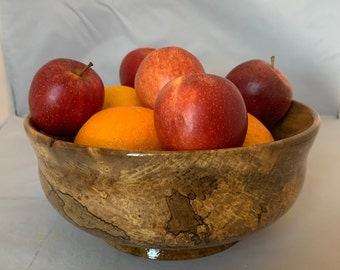 Unique Home Decor Bowl Centerpiece, Spalted Maple