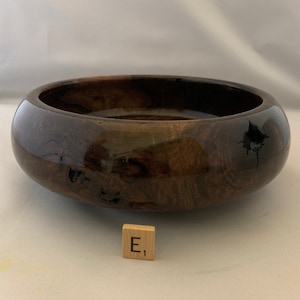 Black Walnut Yarn Bowl, Large