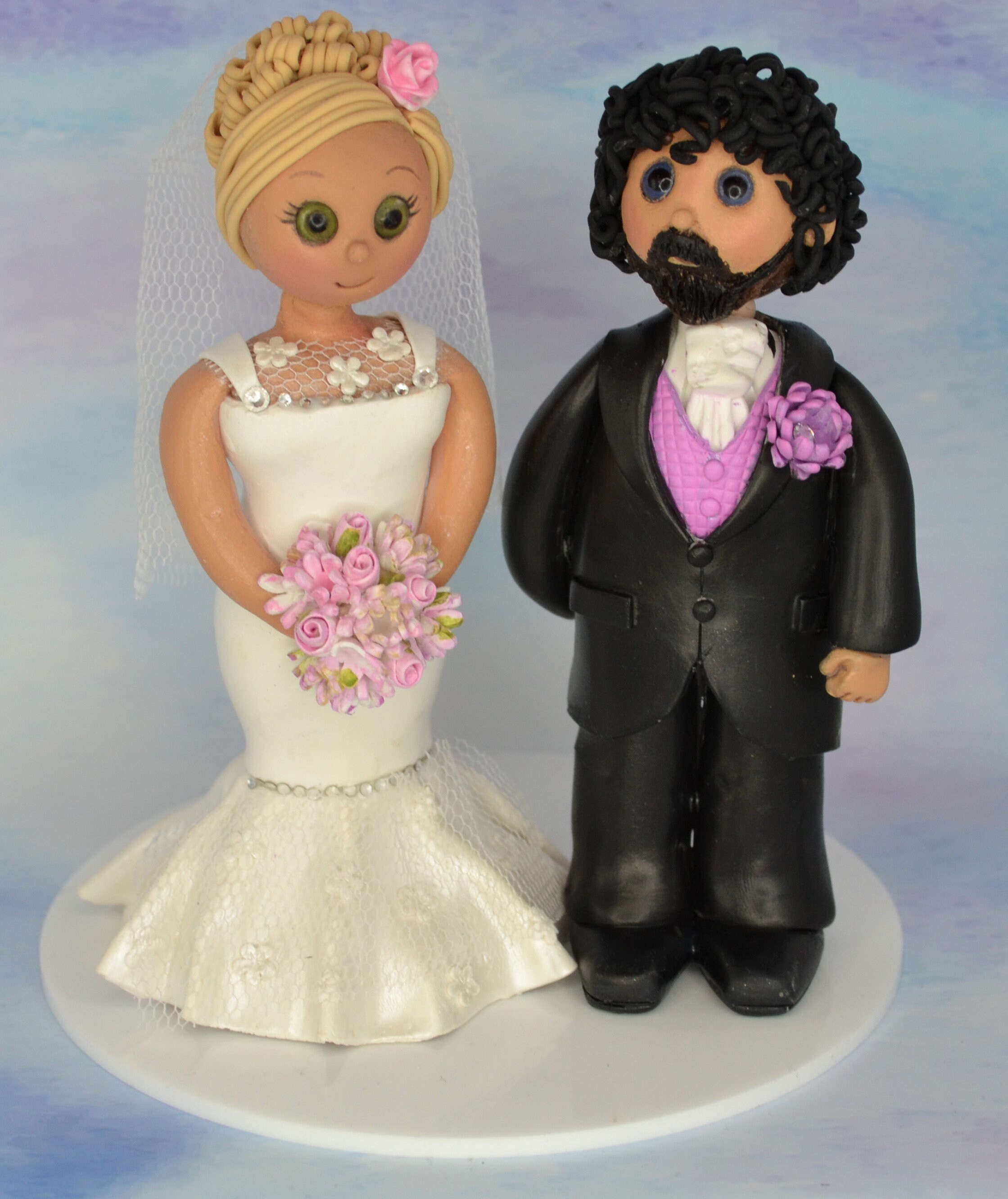 Personalised bride and groom wedding cake topper made to order Etsy