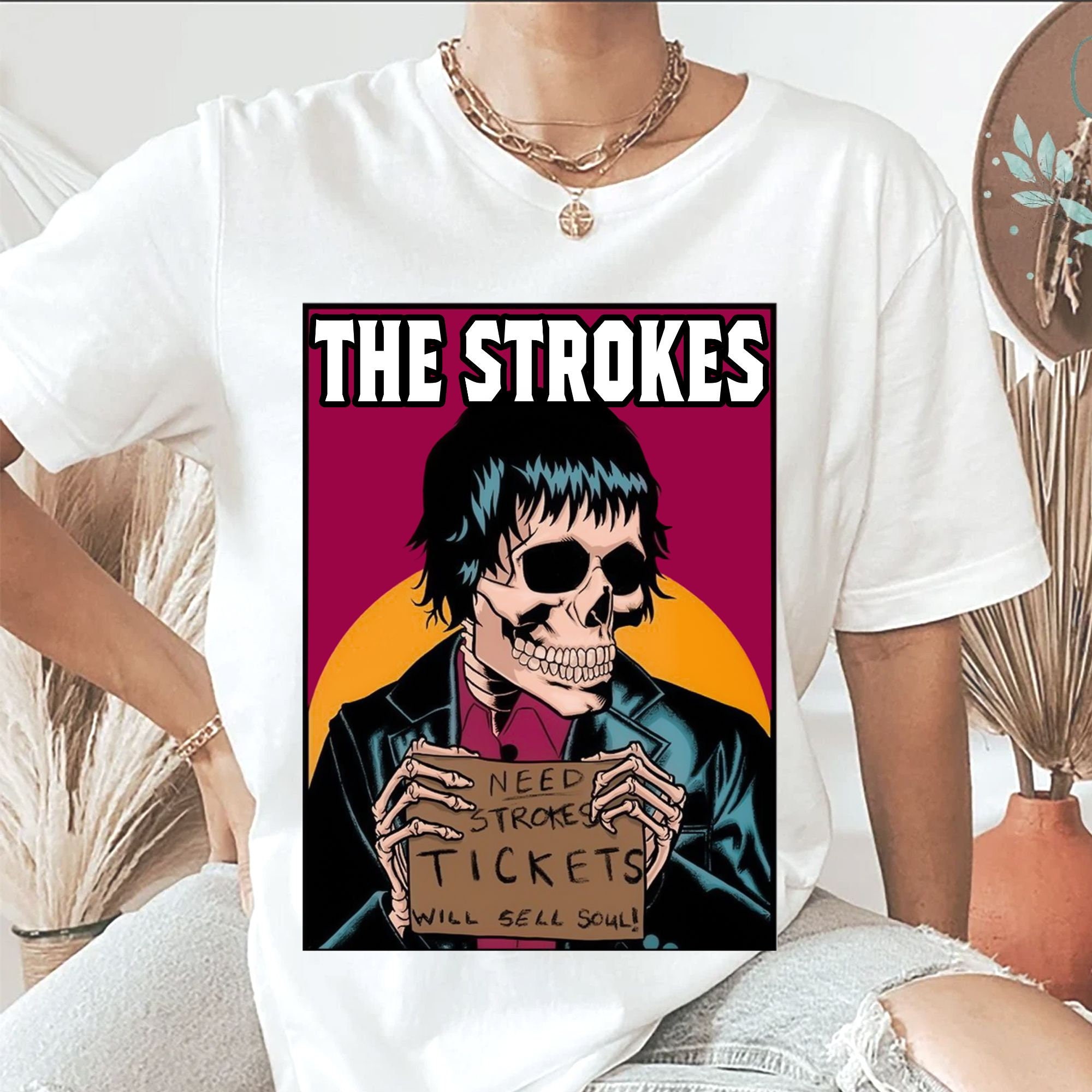 Discover Maglietta T-Shirt Rock Band The Strokes Uomo Donna Bambini Regalo Per Lei E Lui Regalo Di Compleanno