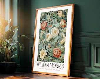 Dark Academia William Morris Print printable Floral Wall Art