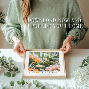 Japanese Wall Art Yayoi Kusama Poster dopamine decor Maximalist Wall Art Floral Print Botanical printable Wall Art green Japandi Wall Art