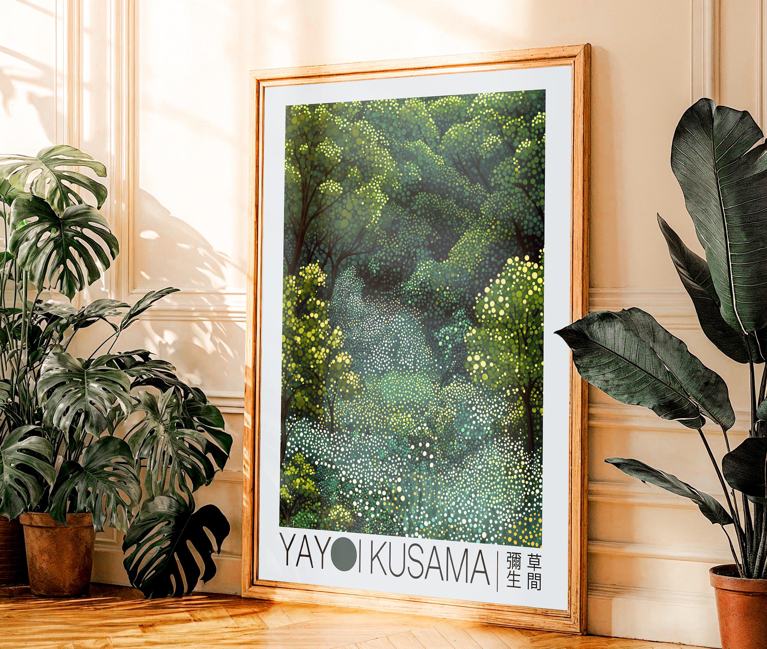k*n様 モミの木のかくれんぼ　絵画アート原画　パステル画 Yayoi Kusama Tree Forest - Etsy