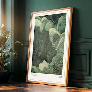 Japanese Art Abstract Painting Sage Green Wabi Sabi Wall Art japandi Print chinoiserie poster extra large printable wall art gift for her