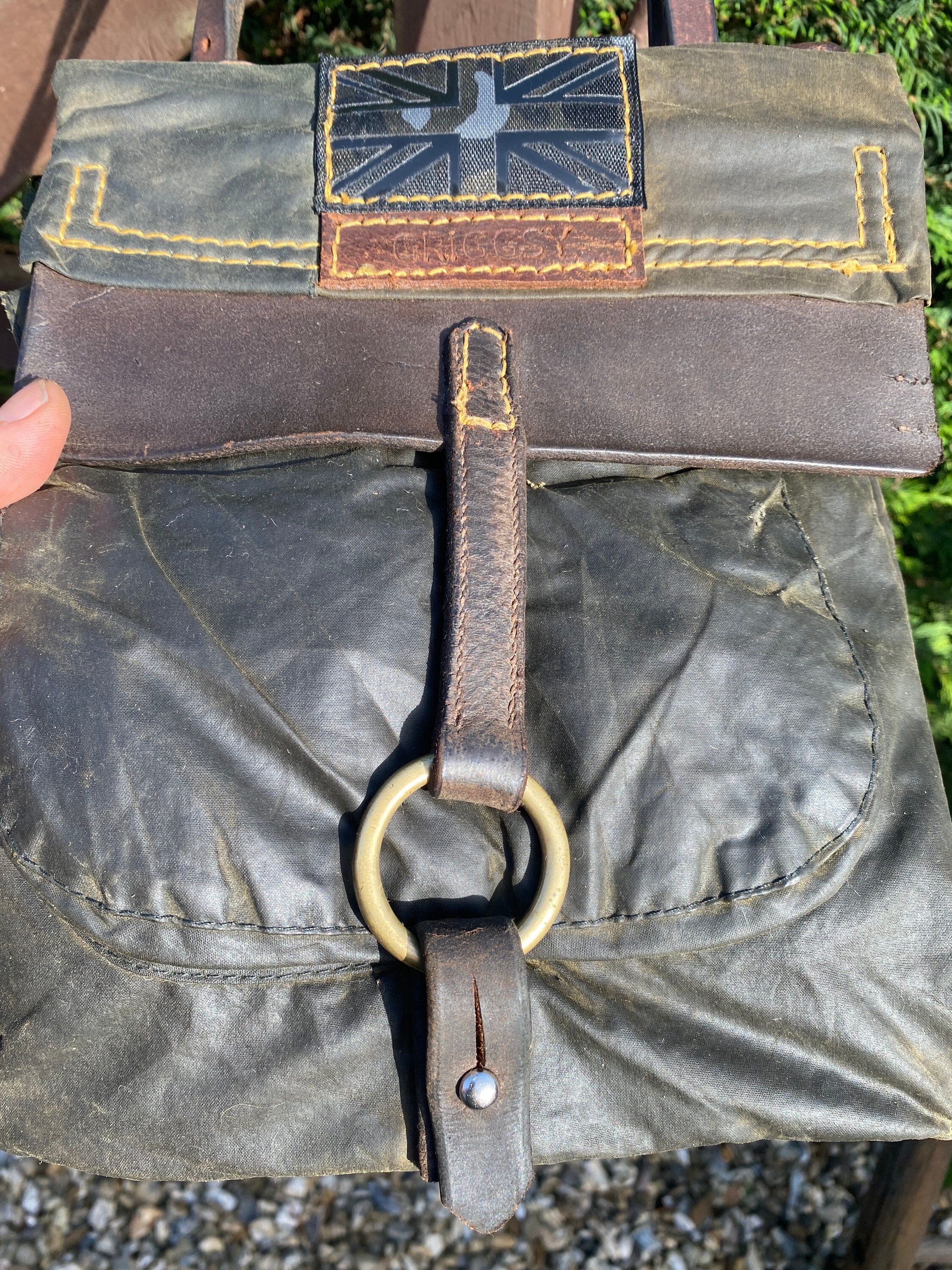 Wax Cotton Jacket \u0026 Saddlery Upcycled Into Griggsy Crossbody Bag .