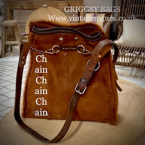 Cowhide handbag tote shoulder/ crossbody bag