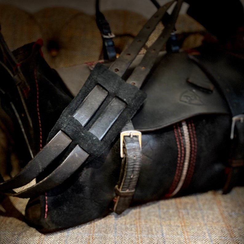 Black saddle & suede bag crossbody adjustable to shoulder style bag messenger luggage handbag image 6