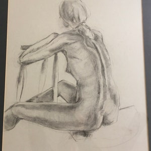 Framed Original Charcoal drawing &quot;Susan&quot;