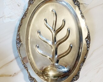 Vintage Silverplate Meat Platter Tray