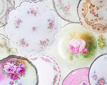 Vintage Tea Party Mismatched Plates - Mix and Match