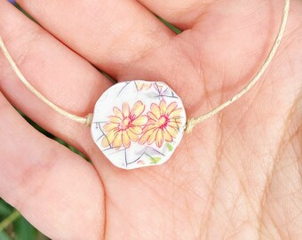 Floating Flower Broken Teacup Bracelet