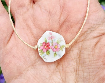 Floating Flower Broken Teacup Bracelet