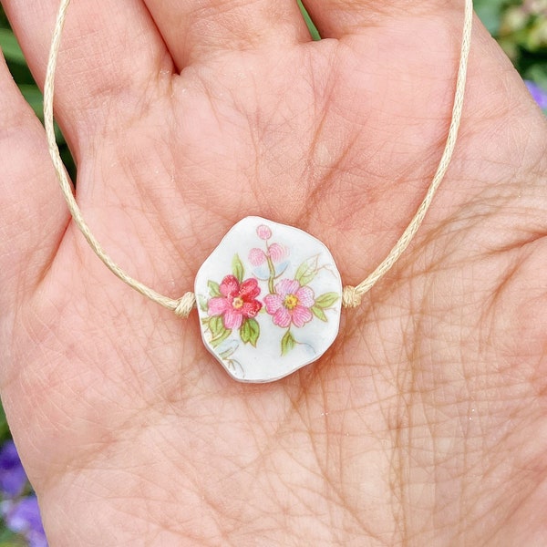 Floating Flower Broken Teacup Bracelet