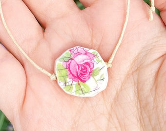 Floating Flower Broken Teacup Bracelet