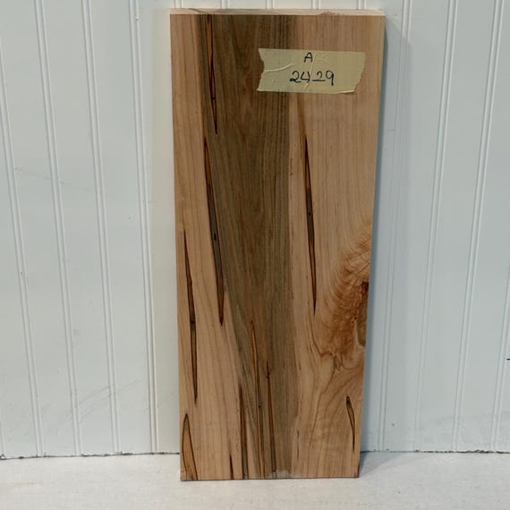 Ambrosia Maple Wood, Wormy Maple Lumber Board, Kiln Dried Wood for Woodworking, 24"X9"X7/8"