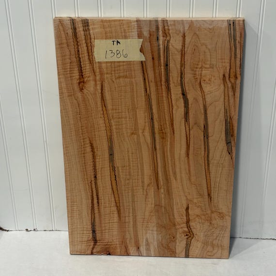 Wide Tiger Maple Wood Board, Wood Slab, Curly Maple Plank, Unfinished Wood 24"X16"X1"