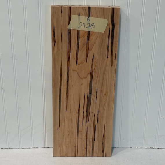 Ambrosia Maple Wood, Wormy Maple Lumber Board, Kiln Dried Wood for Woodworking, 23.5"X9"X7/8"
