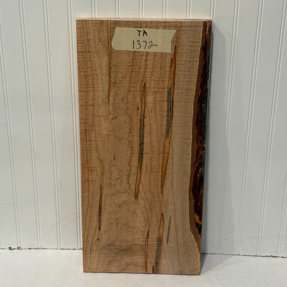 Wide Tiger Maple Wood Board, Wood Slab, Curly Maple Plank, Unfinished Wood 24"X11"X1"
