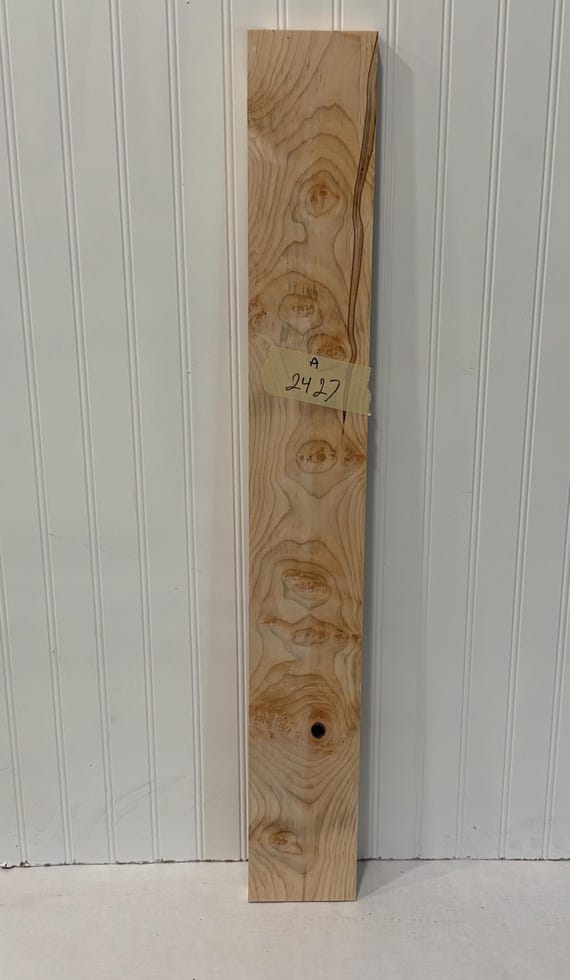 Ambrosia Maple Wood, Wormy Maple Lumber Board, Kiln Dried Wood for Woodworking, 36.5"X4.5"X1"