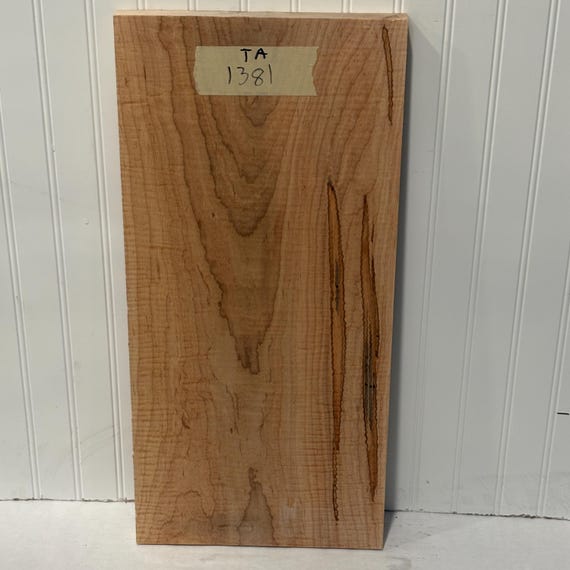 Wide Tiger Maple Wood Board, Wood Slab, Curly Maple Plank, Unfinished Wood 24"X11"X1.125"