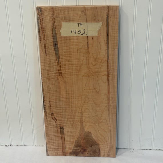 Wide Tiger Maple Wood Board, Wood Slab,  Curly Maple Plank, Unfinished Wood 24.5"X11"X1"