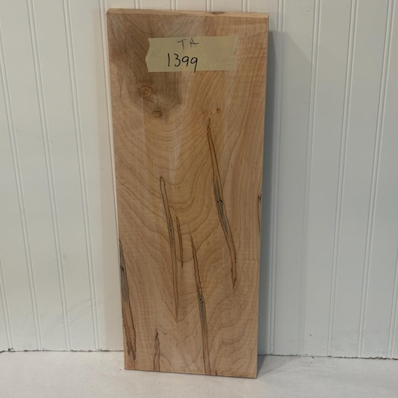 Tiger Maple Wood Board, Kiln Dried Wood Slab,  Curly Maple Plank, Unfinished Wood for Woodworking,  24"X8.5"X1.125"